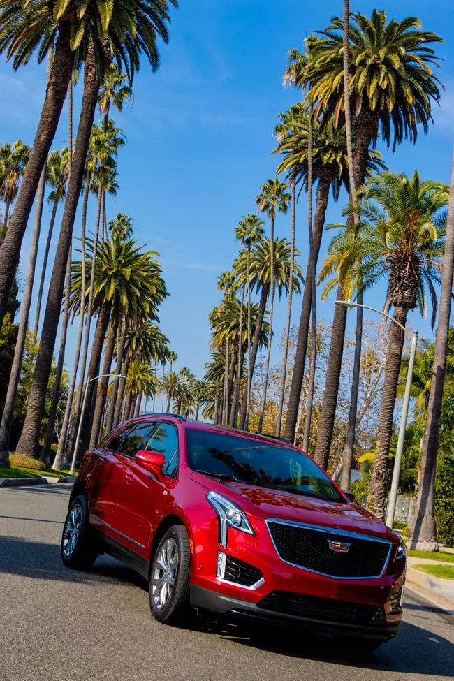 Cadillac XT5 in Beverly Hills, California - exploring celebrity homes and palm tree lined streets