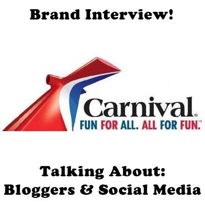 Interview with @CarnivalCruise about Bloggers and Social Media from @ManTripping