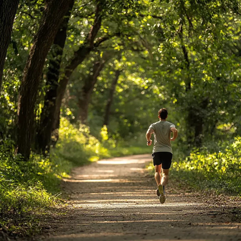 man jogging pre vacation workout