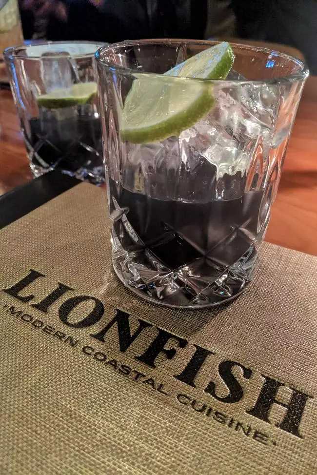 dantes peak cocktail at lionfish san diego
