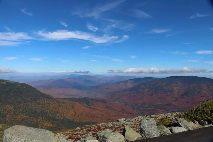 fall colors from summit of mount washington