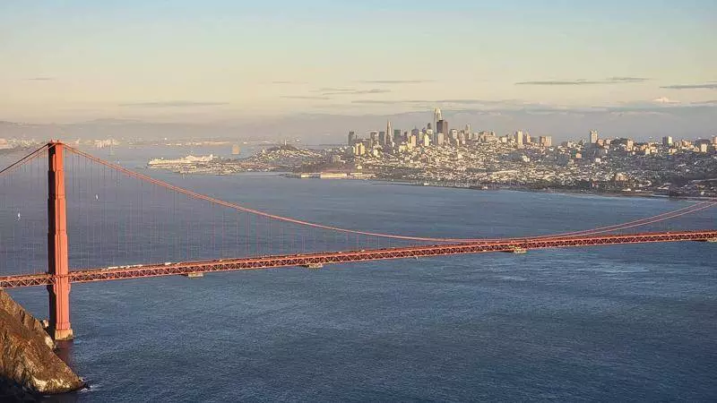 golden gate bridge view from marin headlands park