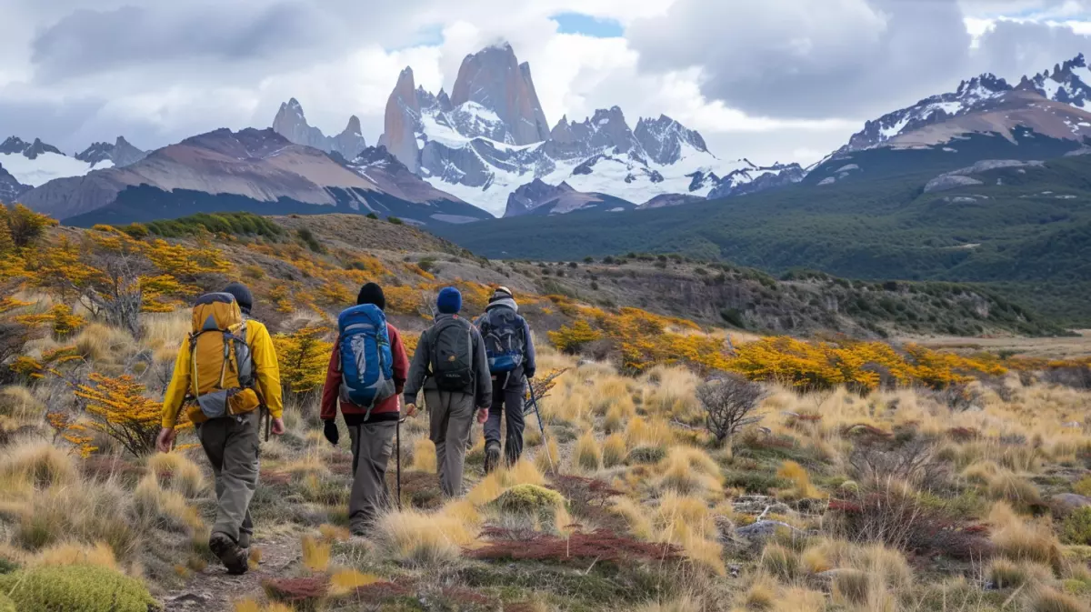 guys trip hiking in Patagonia