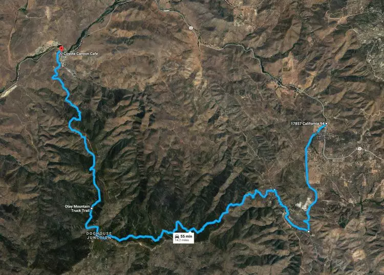 otay mountain truck trail map