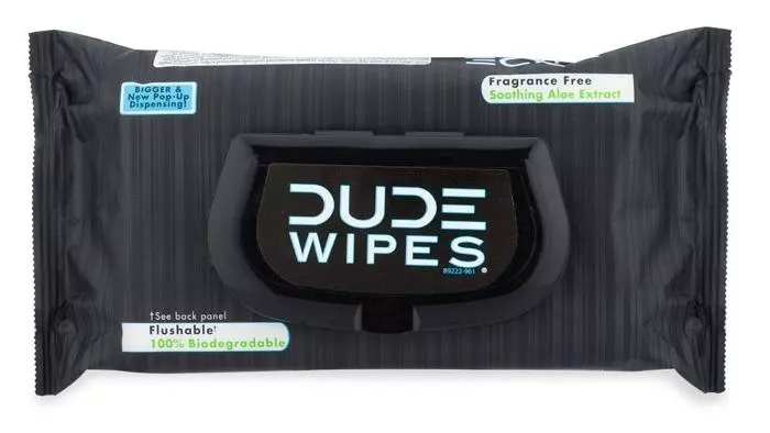 dude wipes to help men keep clean down there