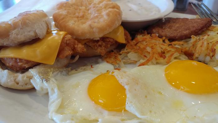 chicken fried chicken biscuits breakfast perkins