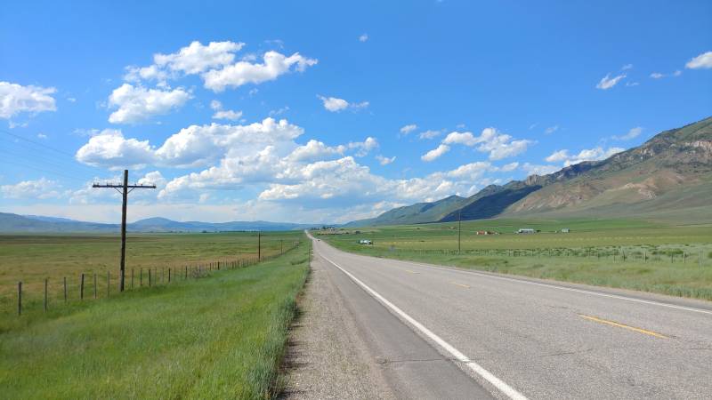 peaceful road in montana