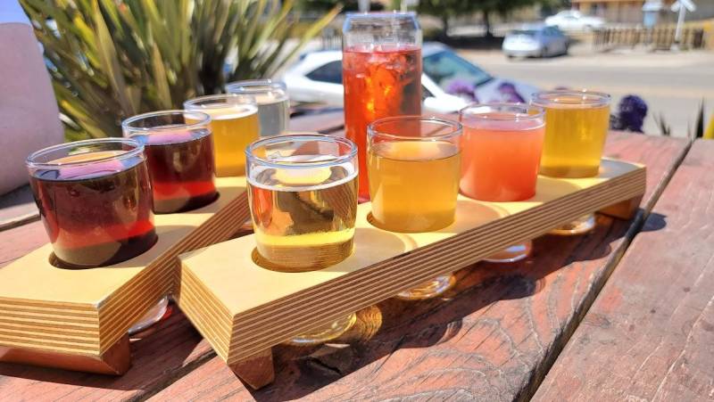 knotty oak brewing company beer flight