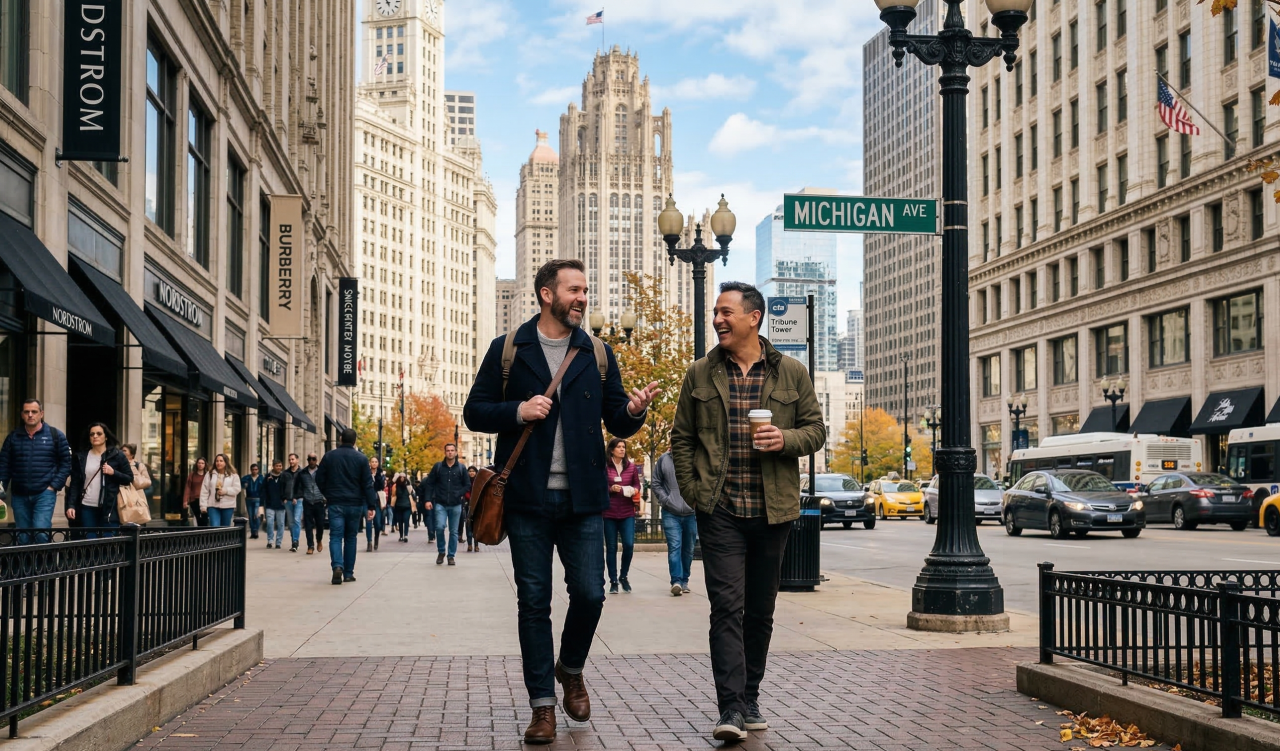 guys trip to chicago enjoying cannabis