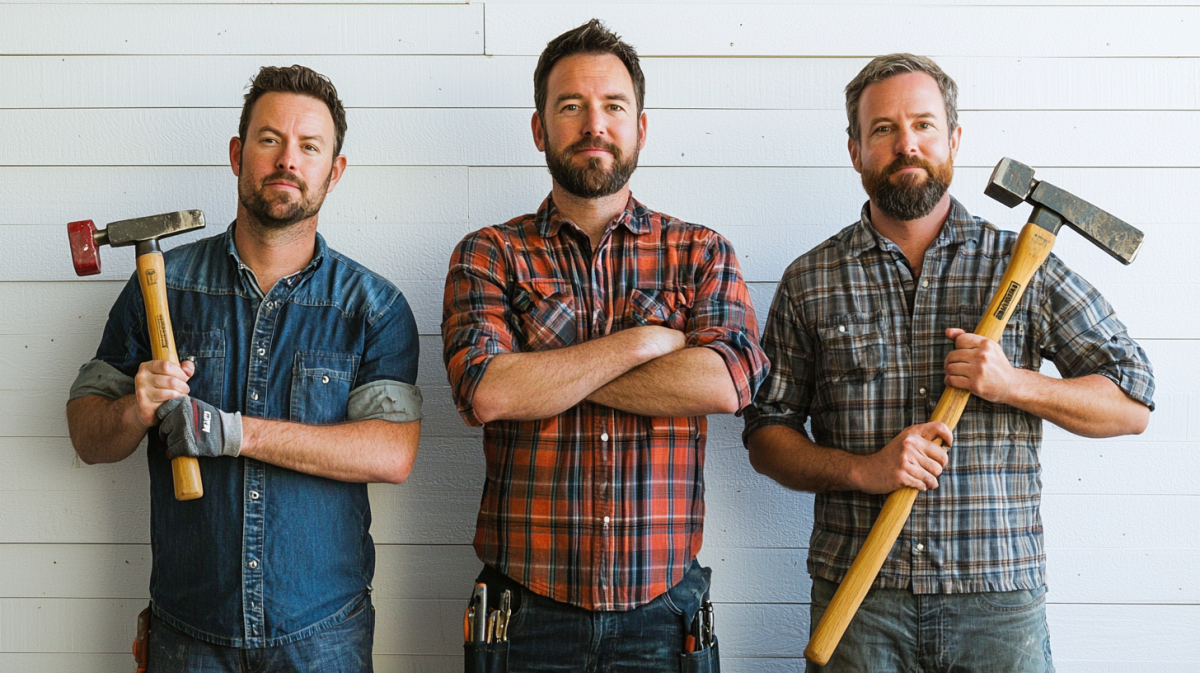 men working on a home improvement project