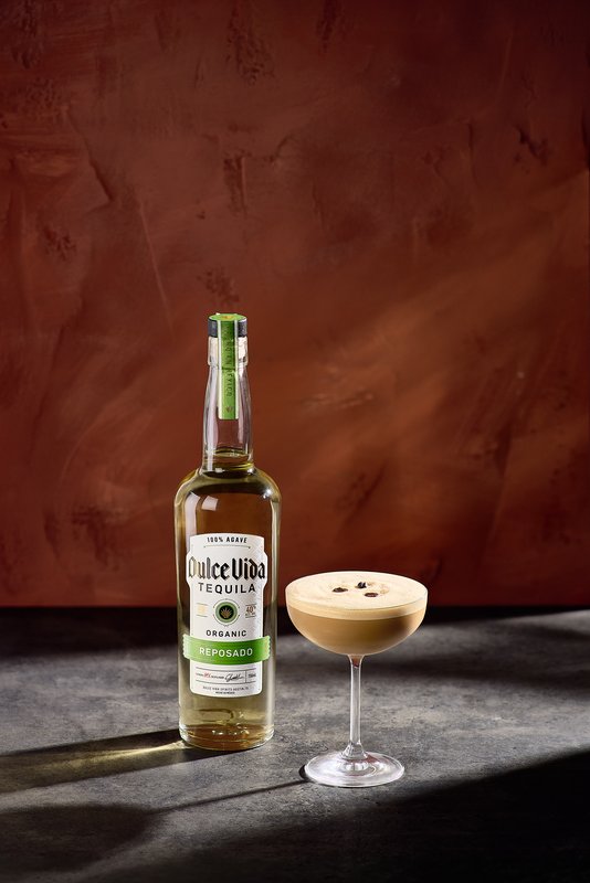 Dulce Vida Reposado Espresso Martini with espresso bean garnish