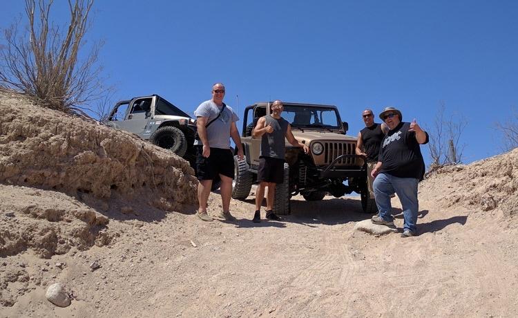 offroading with Jeep in the desert