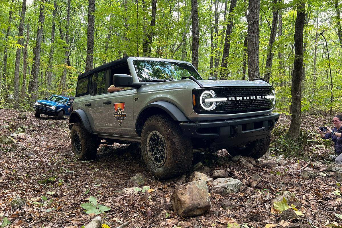 bronco driving offroad at the Great Smoky Mountains Off-Roadeo