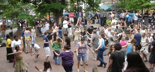 friday drum circle in neighboring Asheville, North Carolina