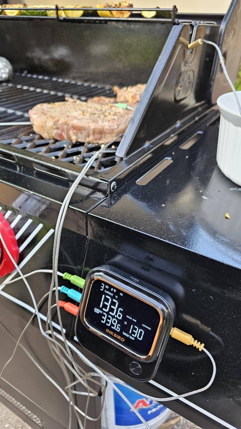 Inkbird WiFi Grill Meat Thermometer, Wireless Barbecue Meat Thermometer  Temperature Alarm for Oven
