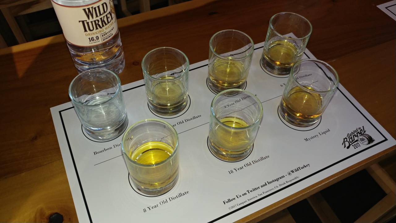 wild turkey bourbon tasting in kentucky