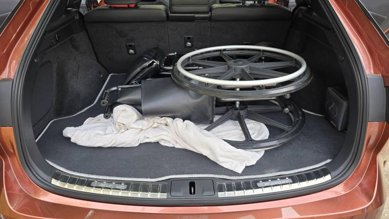 wheel chair in the back of the 2024 Lexus RX