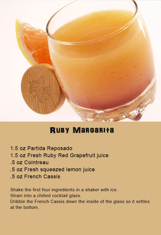 Ruby Red Grapefruit margarita recipe @TequilaPartida and  @mantripping