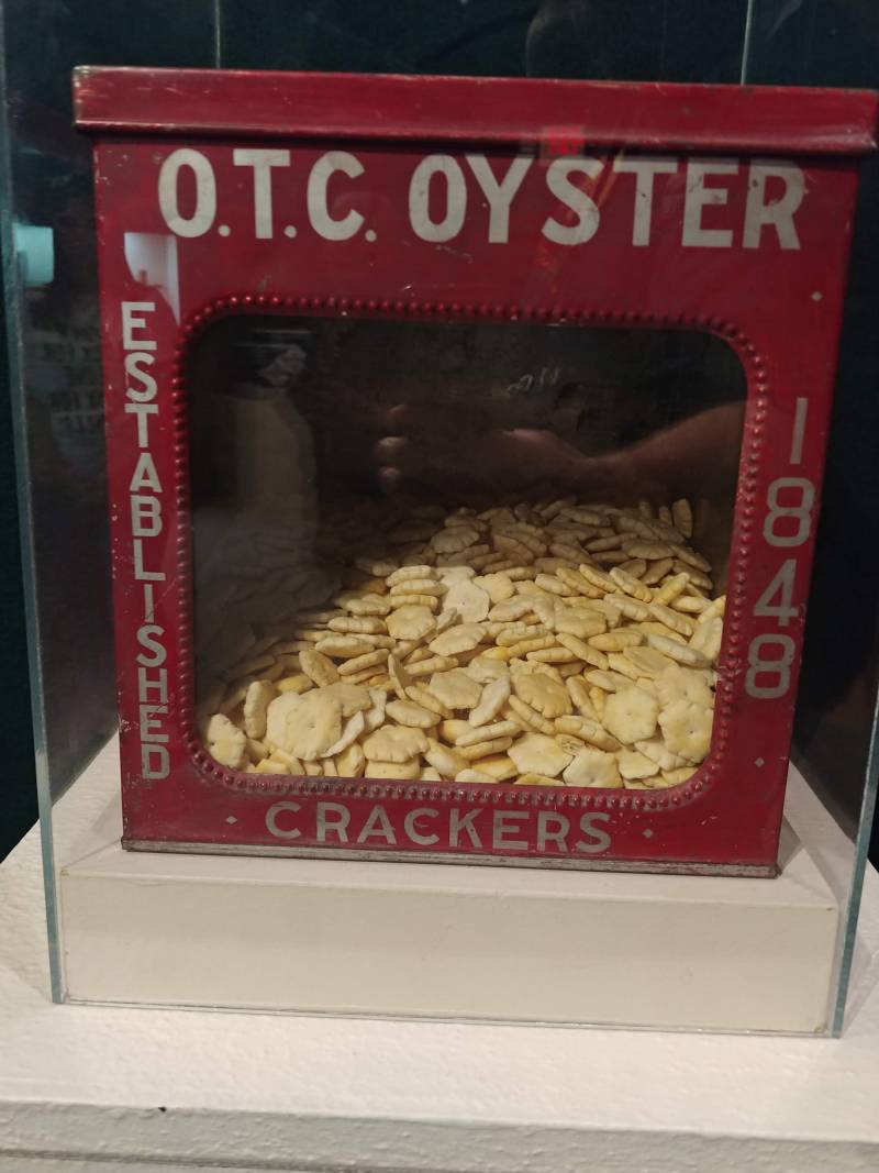 historic oyster cracker box at ward museum on maryland eastern shore