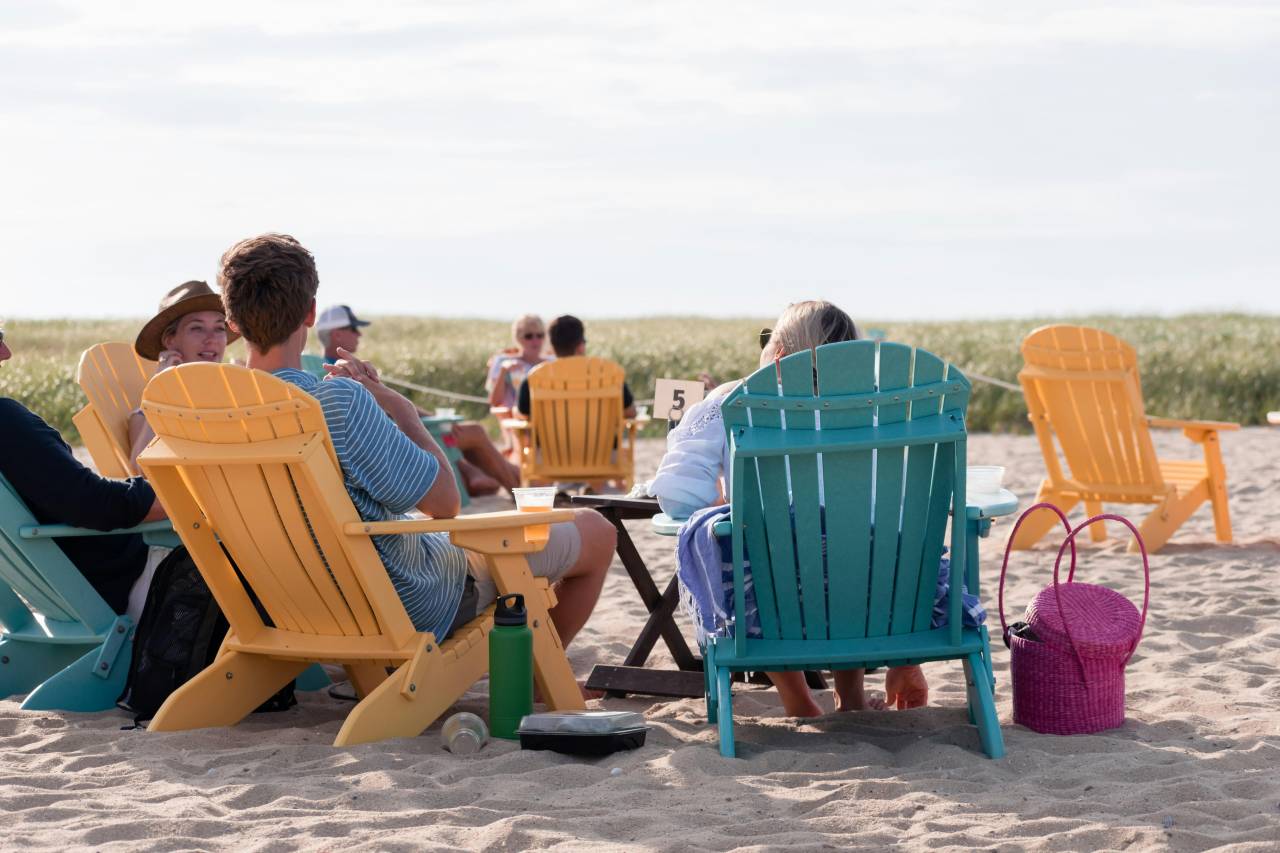 a relaxing summer day on the beach in cape cod