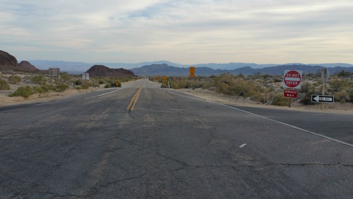 old desert road