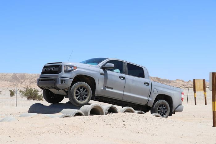 trd pro tundra on pipes obstacle