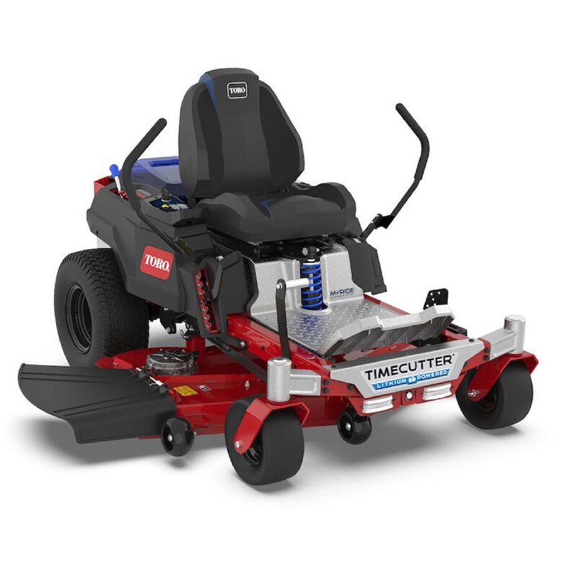 Toro TimeCutter 60V MAX 54-inch lithium-powered zero-turn mower with MyRIDE suspension