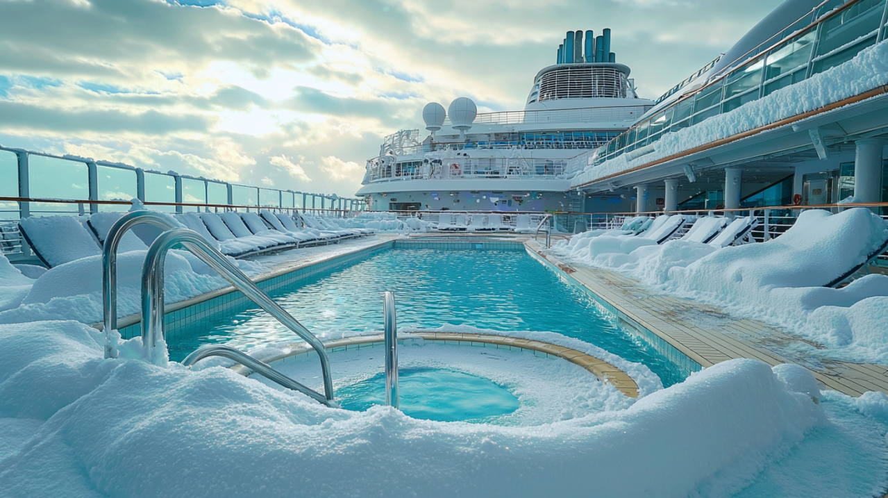 snow on a cruise ship