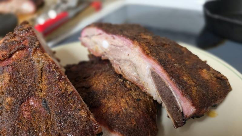 perfectly smoked ribs on my z grills pellet grill