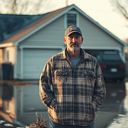 man standing in front of his home wishing he'd prepared better