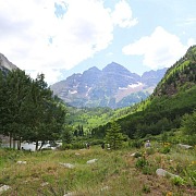 Hiking at Maroon Bells near Aspen Colorado