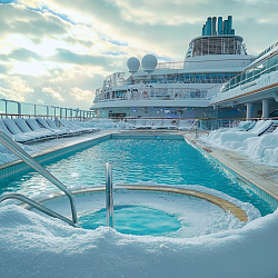 snow on a cruise ship