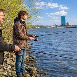 fishing on the Maumee River in Toledo with Ugly Stik rods