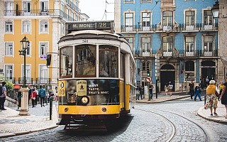 Lisbon Portugal street car