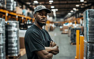 american man working in a factory